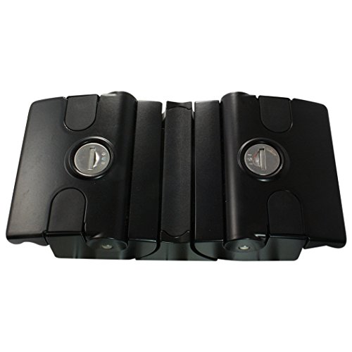 Fallenverschluss, Fallenschloss - TWIN gleichschließend Aluminium schwarz pulverbeschichtet