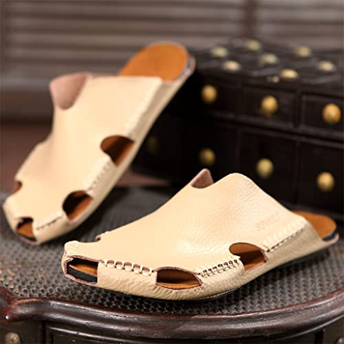 Street Slippers Men's Shoes Outdoor Beach Walking Fashion Slippers Slip-On Men's Shoes(C,40)4