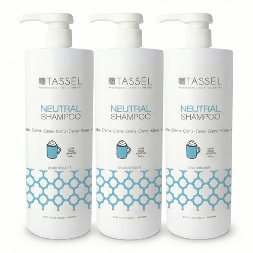 Champú Profesional Neutro Nata 1L x3 – Champú Uso Frecuente Todo Tipo de Cabello – Limpieza Suave Diaria – Formato Ahorro Peluquería (Pack 3)