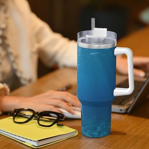 Regalo ideal: vaso aislado de fútbol de 40 oz con asa 8