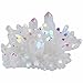 mookaitedecor Titanium Coated Natural Rock Crystal Cluster Geode Stone Specimen, Angel Aura Quartz, 0.22lb-0.44lb
