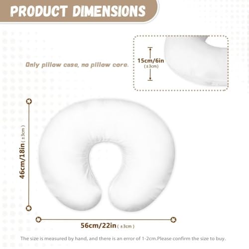 Image of Colorful Shell Pillow Cover for Infant Snug, Removable Soft Breastfeeding Pillow Slipcover, Durable Neutral Breastfeeding Pillow Cover