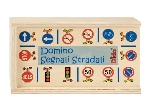 Jeu de domino en bois Dida pour enfants pour comprendre les signaux routiers en s'amusant