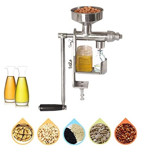 TAISK Máquina de Prensa de Aceite Extractor de Aceite de Nuez Prensa de Aceite de semilla de Acero Inoxidable 304 para Aguacate Coco Oliva Lino Cacahuete Semilla de cáñamo Cano
