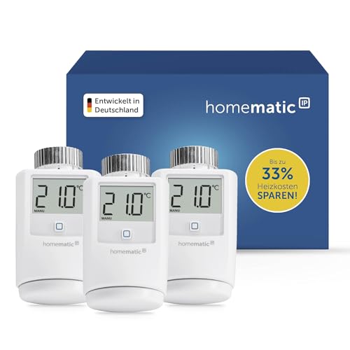 Homematic IP Heizkörperthermostat, Packung mit 3, Smart Home,...