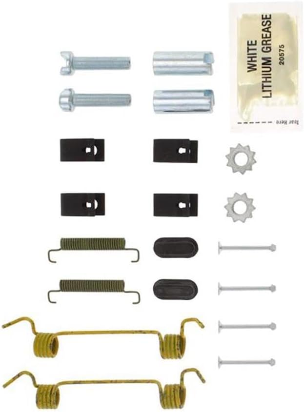 2X Rear Parking Brake Shoes Parking Brake Hardware Kit Emergency Brake Kit fits Ram 2500 2011-2018 fits Dodge Ram 2500 2006-2010 fits Dodge Ram 3500 2006-2010 fits E-250 2005-2007