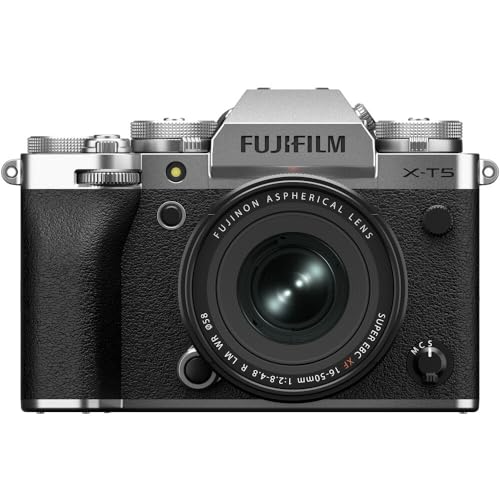 Image of Fujifilm X-T5 Mirrorless Camera with 16-50mm Lens (Silver) Bundle with Extra Battery, Charger & More Accessories | Fuji xt5