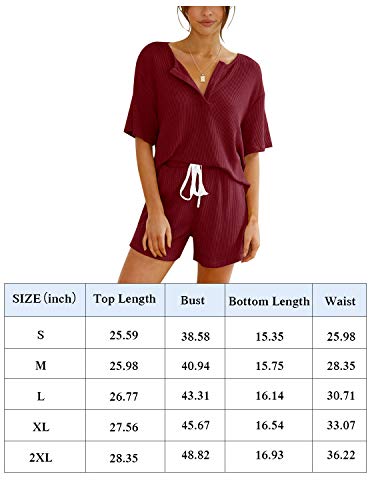 Kikiberry Women's Short Sleeve Lounge Set Mushroom Pockets Summer Cozy Summer Sleepwear Pajamas Sweatsuit Pj Set Apricot X-Large #TOP5