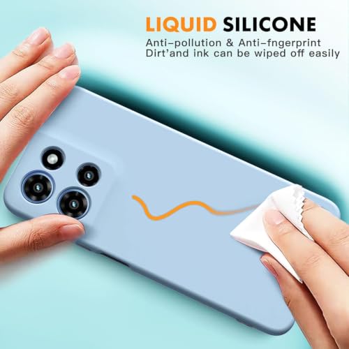Image of DIZORO Microfiber Candy Case for Motorola G57 Power 5G Smooth Touch Cushion Liquid Soft Silicone Gel Rubber Phone Cases Non-Slip Full Body Protective Shockproof Back Cover -New Sierra