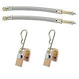【Con 2 adaptadores】 Este juego de herramientas de adaptador de extensión de llantas consta de 2 extensiones de valor de llanta y 2 abrazaderas, es muy duradero y flexible. Se adapta a la mayoría de los neumáticos de camiones y autobuses, y también le brindará una gran comodidad.