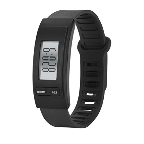 Relojes Unisexo,LMMVP Correr Paso Reloj Pulsera podómetro Contador de calorías Digital LCD Caminando Distancia (A)