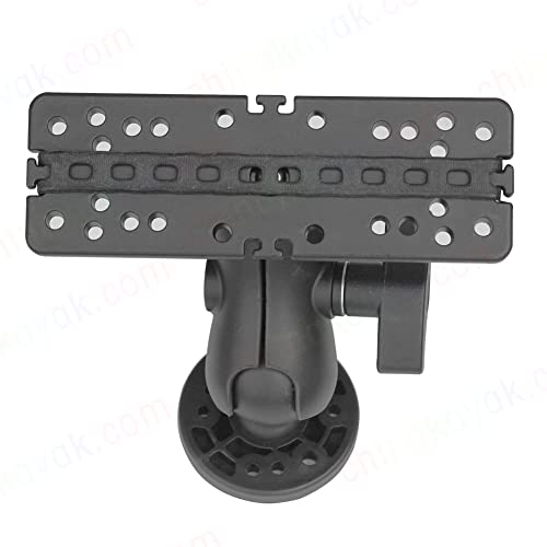 Image of 360 Rotatable Ball Mount Fish Finder Bracket with Universal Mounting Plate - Quick-Release Adjustable for Kayak Boat Sonar GPS Accessories