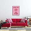 Yuaruo We Are Lost In Music Aesthetic Poster - Retro Trendy Disco Ball Bar Canvas Wall Art - Vintage Pink Cute Typographic Cartoon Print - Cool Pop Music Lover Party Classroom Decor 12x16in Unframed #4