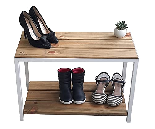 Sapateira Banco Organizador Strassis Design SD-5007 Cor: Branco