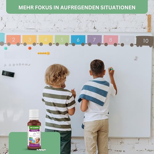 Lemon Pharma Original Bachblüten Kinder Globuli Konzentration - Wachsam und Beständig - Bio, vegan & alkoholfrei - Für Schule und Kindergarten, Streukügelchen für Kids nach Dr. Bach, 20 g