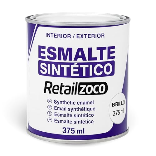 Esmalte Sintético, Pintura Esmalte, synthetic enamel, Uso en maderas y metales, Apto para interior/Exterior, Contiene 375 ml, Color Blanco Brillo