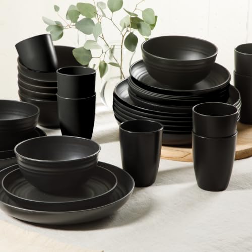 Gibson Home Plates and Bowls Set, 32 Piece Wheat Straw Dinnerware for 8 by Gibson Home - Used condition - Image 2