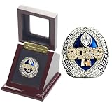HYKJSHED 2026 Fantasy Football World Championship Ring, Sport Fan Ring, League Winner Award(Blue,12)