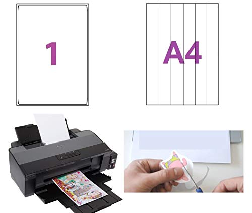 Papier adhésif blanc A4 pour stickers et étiquettes bocaux (500 feuilles)
