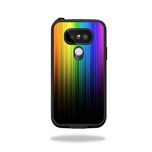 MightySkins Skin Compatible with LifeProof LG G5 Case fre Case wrap Cover Sticker Skins Rainbow Streaks