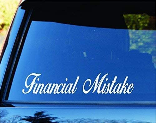 Dabbledown Financial Mistake Car Window Windshield Lettering Decal Sticker Decals Stickers
