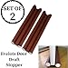 Evelots 2 Pack Door Draft Stopper, Covers Gaps Up to 2 Inches, Noise Blocker, Window Breeze Blocker, Adjustable Door Sweeps, 36 Inches Long, Brown