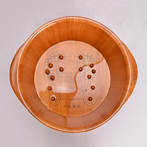 Spa de pies de madera con masaje y cubierta 25 cm miniatura 5