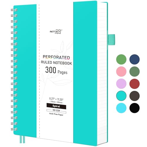 Carnet à spirale RETTACY A4 avec papier épais 100 g/m² sans bavure