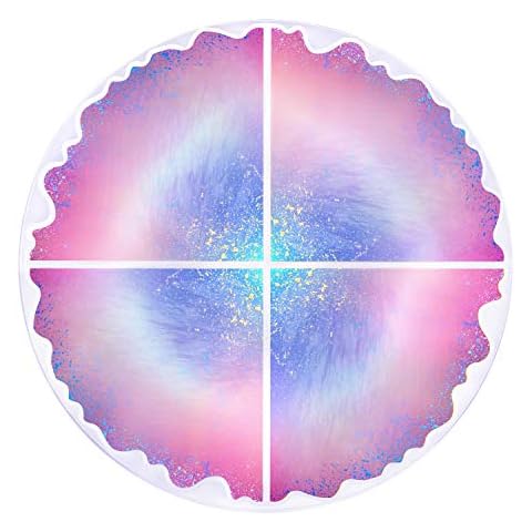 Coaster Resin Molds, Simliber Irregular Wave Round Coaster for Epoxy Silicone Molds for Making DIY Craft Resin Agate Coaster Molds for Resin Casting Cover