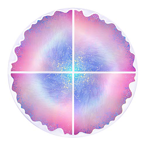 Coaster Resin Molds, Simliber Irregular Wave Round Coaster for Epoxy Resin Agate Coaster