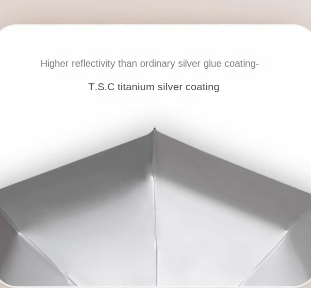 Portable Umbrella for Travel Sun Protection Umbrella Sun Umbrella Folding Umbrellas Double-Layer Umbrella Dual-Use Sunshade Umbrella Outdoor(A)