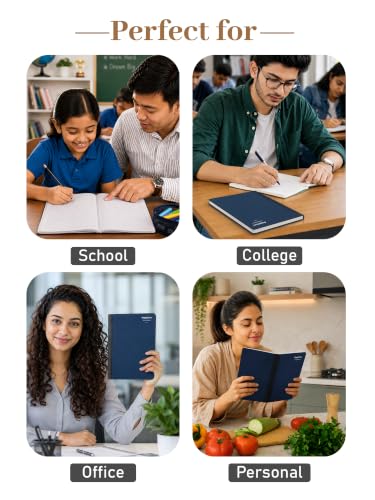 Image of DOODLE A4 Study Notebooks Pack of 4 | 160 Pages Each | College Ruled Softbound Notebooks for Exam Preparation, Class Notes, Revision & Study(Prepmate)