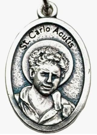 Westmon Works St Carlo Acutis Medal Set Italian Metal Pendants with Holy Cards, 5 of Each - Image 4