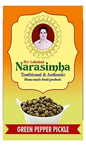Sri Lakshmi Narasimha Green Pepper Homemade Maa ke Haath se Banaya Hua Healthy and Fresh Testy Pickle (100gm) Green Pepper in Brine | Use as pizza topping, in sandwich and salad | Pack Of 3 (B09B9DMH1L) Amazon Price History, Amazon Price Tracker