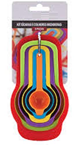 Kit 6 Xícaras Medidor Dosador Colher Copo Confeitar Bolo