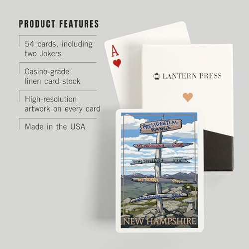 Lantern Press Presidential Range naipes poker 52 miniatura 3