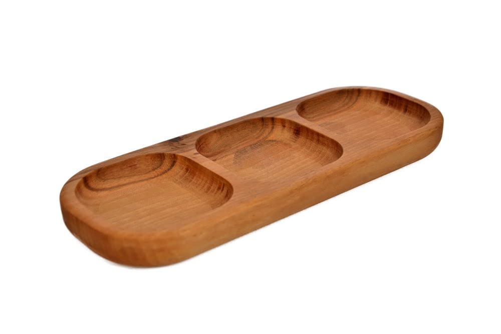 PiccolaCasa Dikdörtgen çerezlik 3 gözlü 32 cm
