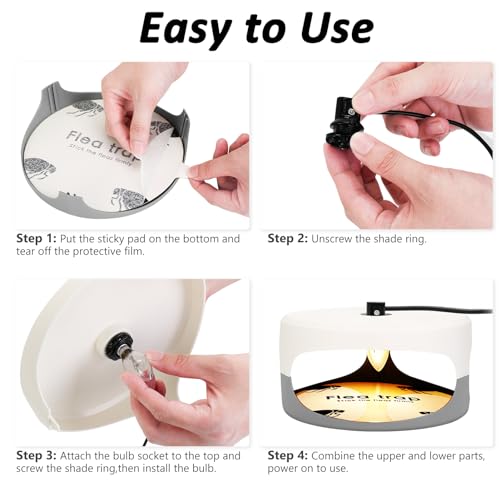 Senitek Earpads FLEA TRAP LIGHT KILLER Flea Trap,2 Pack Flea Traps thumb #5