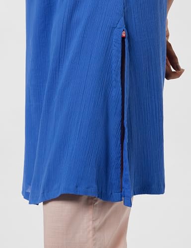 Image of BIBA Women Cotton Straight Solid Kurta