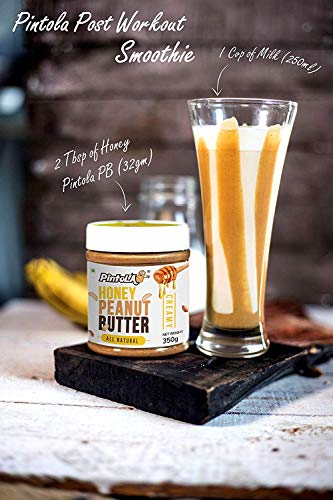Image of Pintola All Natural Peanut Butter (Crunchy) (1 kg) (Unsweetened, Non-GMO, Gluten Free, Vegan) + Pintola All Natural Honey Peanut Butter (Crunchy) (1kg)