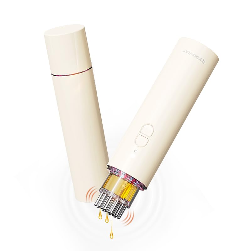Kimairay Electric Hair Oil Applicator and Scalp Massager 2 in 1 Latest Scalp Applicator for ALL Hair Essential Oil Serum Electric Quantitative Liquid Dispensing Brush Handheld Dispenser Comb