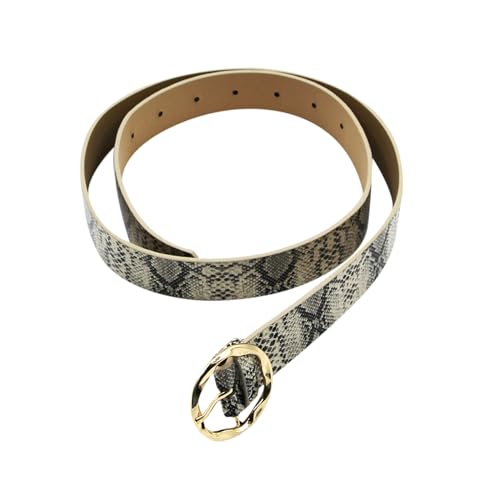Women Belts Fashion Snakeskin Print PU Leather Waist Belt Waistband3