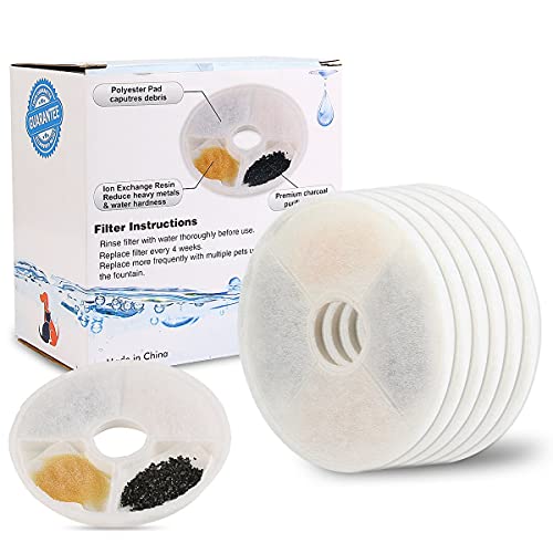 Filtros de repuesto premium para fuente de mascota JIAN YA NA 6 pack