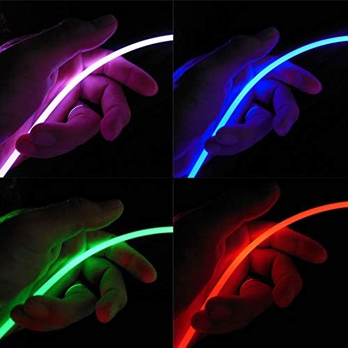 10' Super Bright 3mm Fiber Optic Side Glow White PVC
