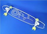 GHOST BOARDS Clear Longboard Skateboard - Transparent Acrylic Long Boards with Light-Up LED Wheels for Smooth Rides - Ride The Streets in Style with Longboard Built for Beginners & Pros Alike