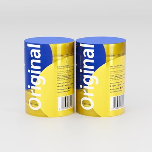 Price comparison product image Sellotape Original Golden,  Multi-Purpose Clear Tape for Household Objects,  Clear Packing Tape for Sticking Envelopes or Cards,  Easy to Use Packaging Tape
