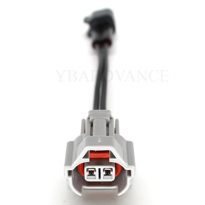 2 pin Female d enso to ev6 Fuel Injector Motorcycle Parts Wire Harness Connector - (Color Name: Black)