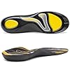 Leebey Plantillas Ortopédicas Hombres Mujeres Suaves Comodidad Soporte de Arc Plantillas de Zapatos para pies planos, dolor en los pies, fascitis plantar, dolor de talón, Espolones Negro 41-42 EU