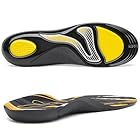 Leebey Plantillas Ortopédicas Hombres Mujeres Suaves Comodidad Soporte de Arc Plantillas de Zapatos para pies planos, dolor en los pies, fascitis plantar, dolor de talón, Espolones Negro 41-42 EU