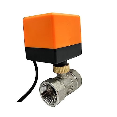 Válvula de bola motorizada de 1 pulgada en acero inoxidable 24VDC de 2 vías 3